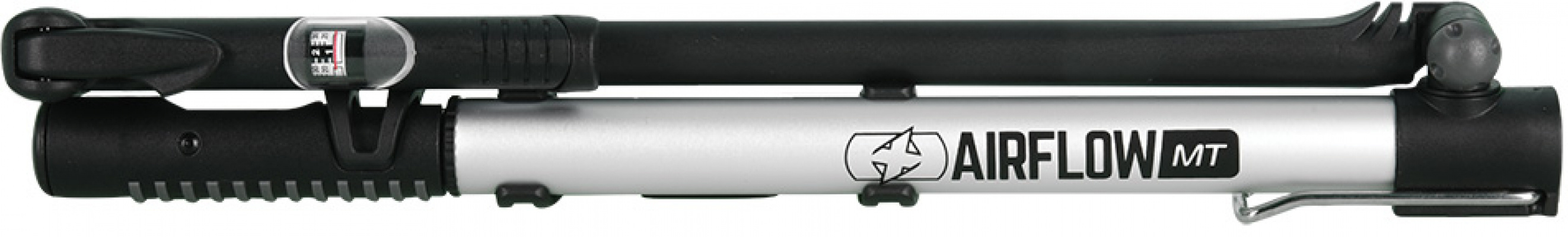 Oxford Airflow Mini Track Pump with Gauge in Black