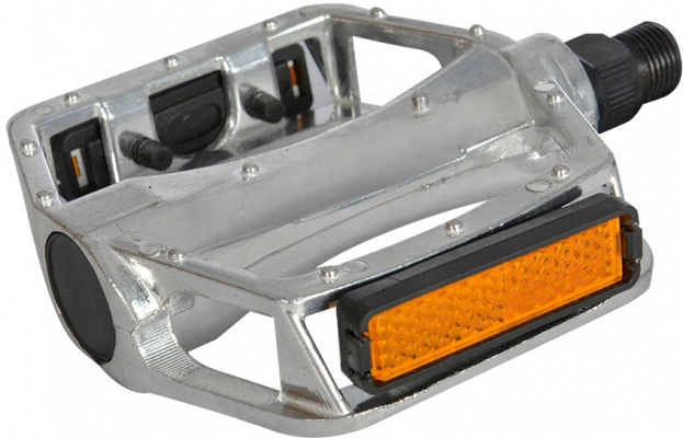 Oxford Alloy Eco 9/16 Inch Platform Pedals in Silver Silver