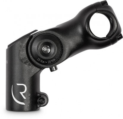 RFR Raised Adjustable Trekking Stem - 25.4x80mm - Black