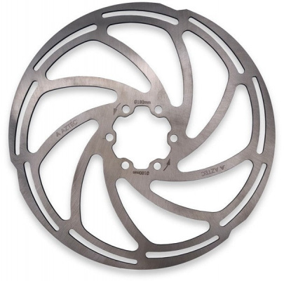 Aztec Bike Replacement Parts Stainless Steel 6-Bolt Disc Rotor 140mm Silver