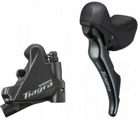 Shimano Tiagra ST-R4720 Right Shifter Front Disk Brake & Lever BR-4770 Black - Refurbished