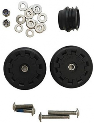 Brompton Eazy Wheel Rollers with Fittings - 6mm holes (Pair)