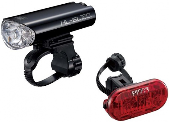 Cateye El-160 & Omni 5 Battery Light Set