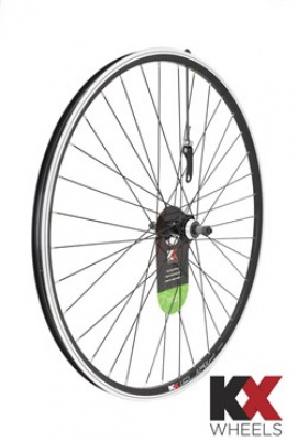 KX Wheels Hybrid Doublewall Q/R Screw On Rim Brake Rear 700c Wheel