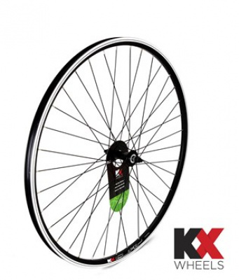 KX Wheels Hybrid Doublewall Solid Axle Rim Brake Front 700c Wheel