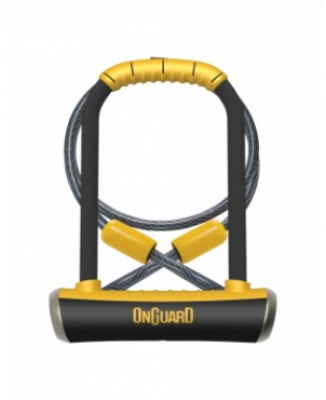 OnGuard Pitbull DT Shackle U-Lock Plus Cable - Diamond Sold Secure Rating