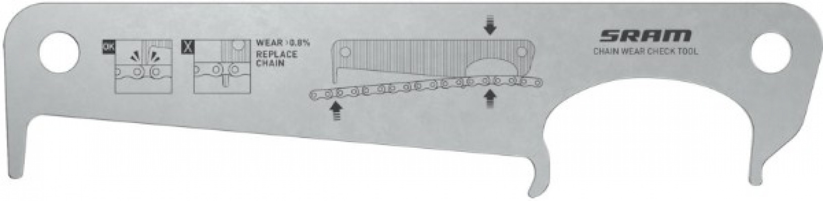 SRAM Chain Wear Check Tool (For 0.8% Wear Chains)