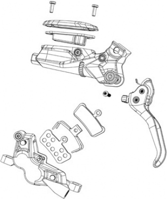 SRAM Code Silver Stealth Aluminum Blade Lever Kit