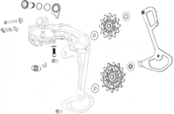 SRAM Eagle 90 T-Type Eagle Rear Derailleur Cover And Outer Inner Link Kit