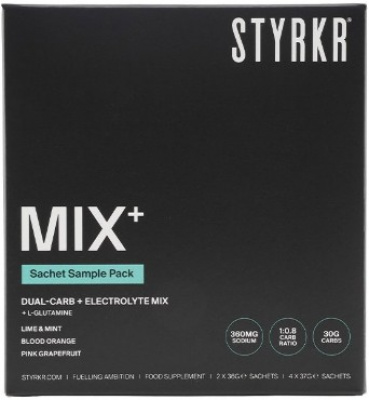 STYRKR Mix+ Dual Carb Electrolyte & L-Glutamine Sample Pack 6 Sachets
