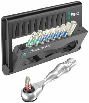 Wera 10 Piece Zyklop Ratchet Screwdriver Mini Case Bicycle Tool Set