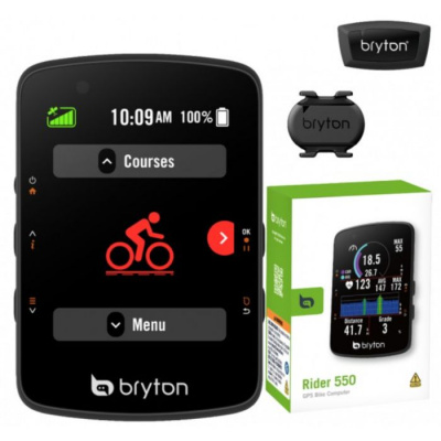 Bryton Rider 550 Cycle Computer With Sensor Bundle