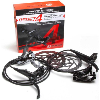 Clarks React 4 Piston Hydraulic Brake Set