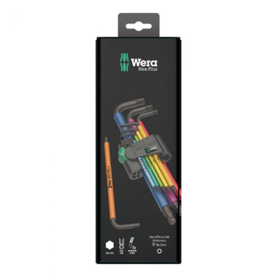 Wera Hex Key Set Multi Colour L Key 9pc 1.5-10mm