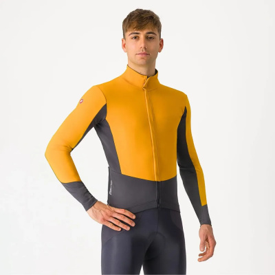 Castelli Perfetto コンバーチブルジャケット　イエロー　Mサイズ Castelli Perfetto Ros Convertible Mens Cycling Jacket