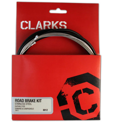 Clarks Universal S/S Front / Rear Brake Cable Kit w/P2 Outer Casing