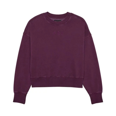 Fox Wordmark Oversized Women's Fleece Crew Pullover