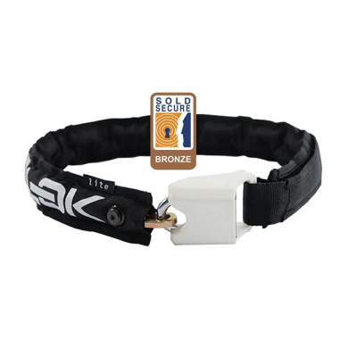HipLok LITE Wearable Chain Lock -White- 6mm x 75cm- Waist 24-44 inches
