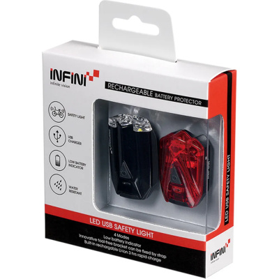 Infini Lava Twin Pack Micro Front and Rear USB Light Set