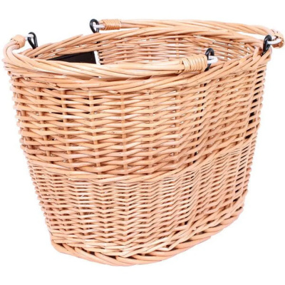 M Part Oval Wicker Basket with Handles and Quick Release Bracket