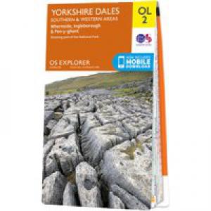 Ordnance Survey OL2 Yorkshire Dales Southern and Western Area Map